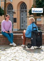 Andersen Einkaufsroller mit Sitzm&ouml;glichkeit SCHWARZ