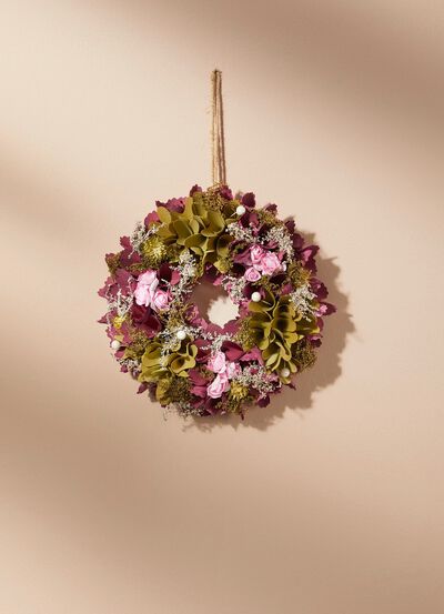 Wandkranz mit verschiedenen Bl&uuml;ten 