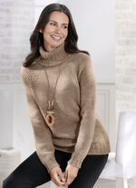 Pullover mit Alpaka-Anteil SAND MELIERT