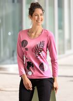 H&uuml;bsches Shirt mit Kontrast-Druck ROSA