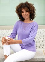 Pullover mit dezentem Glanz FLIEDER