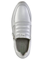 ELENA EDEN Sneaker aus Nappaleder und silbergrau gepr&auml;gtem Veloursleder MATTSILBER