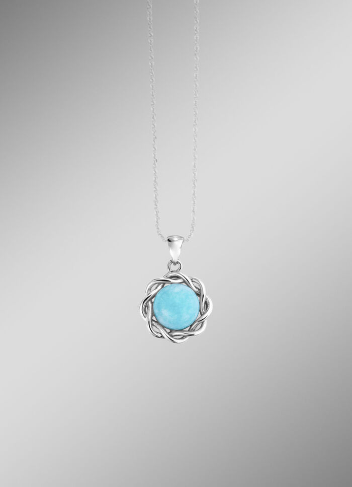Eleganz in Silber: Anh&auml;nger mit echt Amazonit 