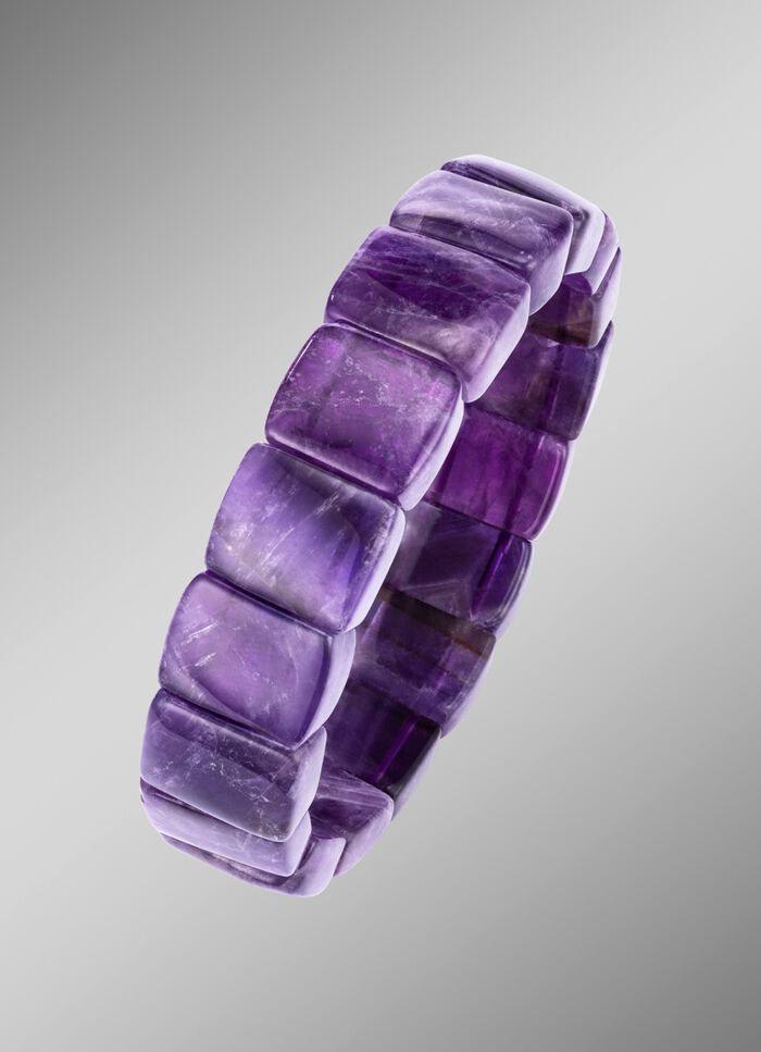 Elastisches Armband mit Amethyst 