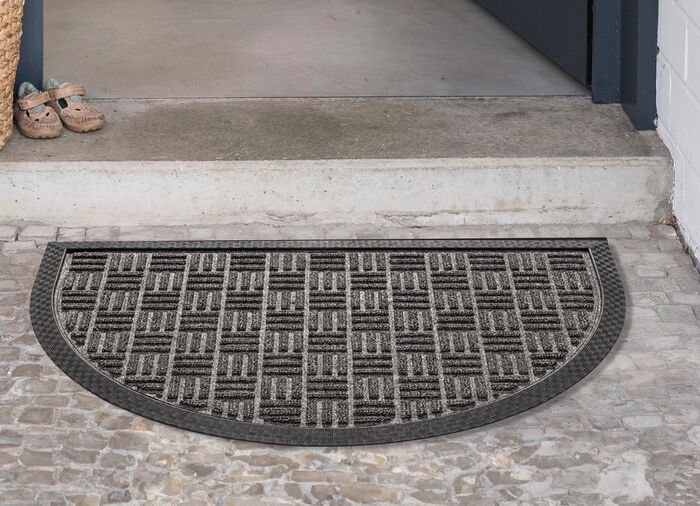 Fu&szlig;matte mit rutschhemmender Gummi-R&uuml;ckseite ANTHRAZIT