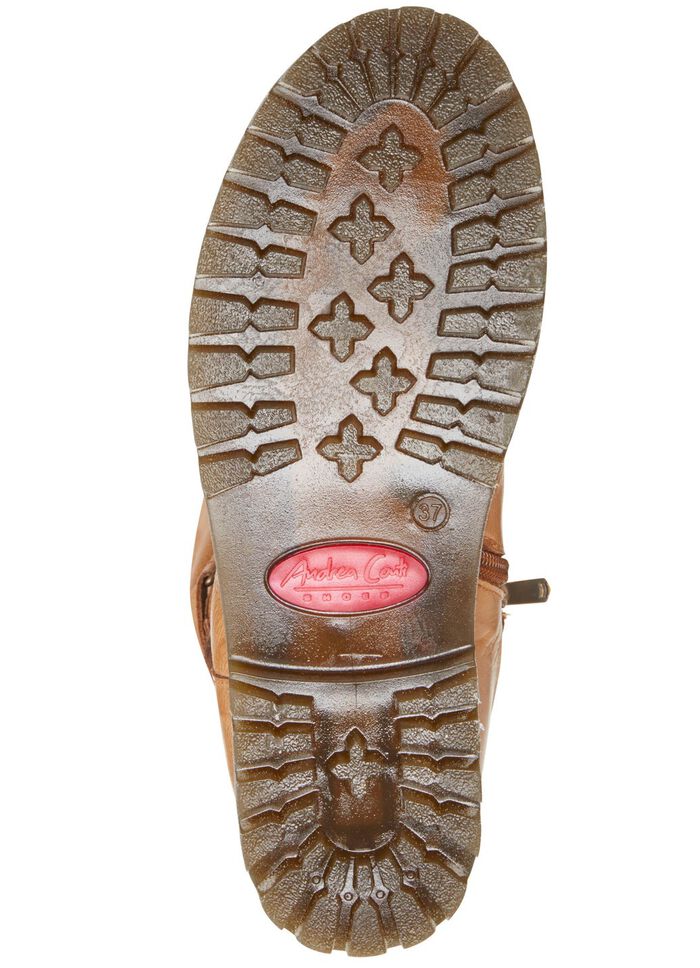 Andrea Conti Bootie mit verstellbarer Klettspange COGNAC