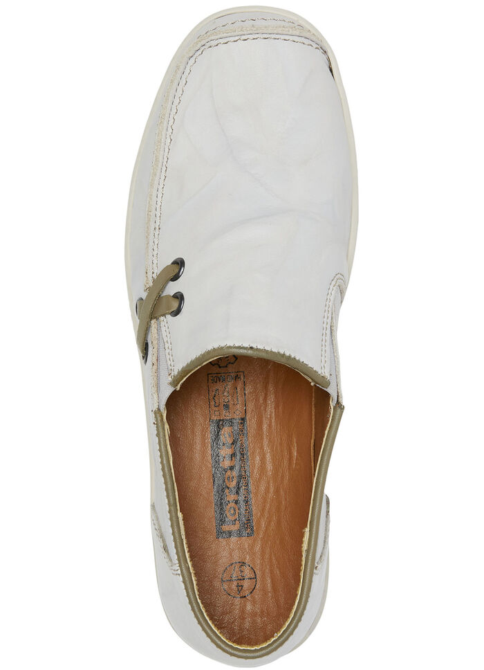 ELENA EDEN Slipper mit Knitterstruktur EISGRAU