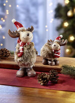 Deko-Elch mit flauschigen Kunstfell-K&ouml;rper, 2er-Set 