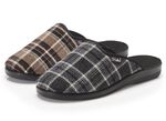 Zweierpack Pantoffeln aus weichem Textilmaterial GRAU+BRAUN