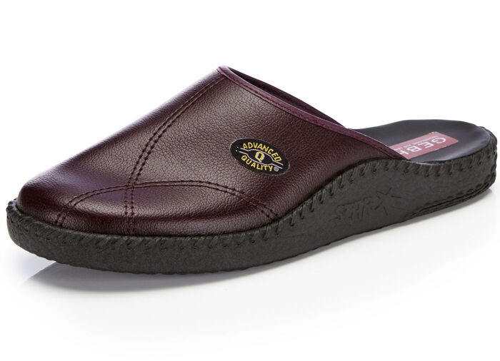Klassische Herren-Pantoletten, mit anatomisch geformtem Fu&szlig;bett BORDEAUX