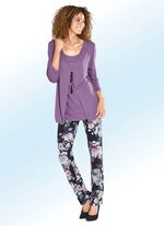 Weich, flie&szlig;ende Hose mit florale Dessinierung 