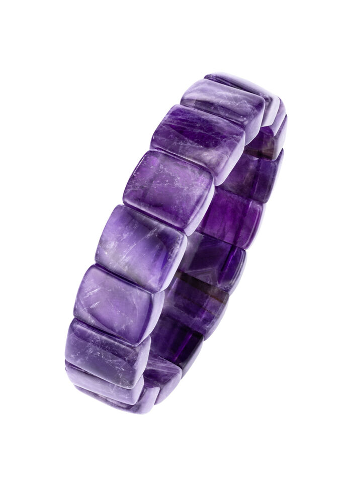 Elastisches Armband mit Amethyst 