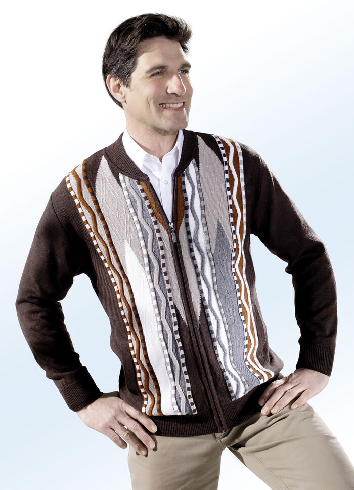 Jacke mit durchgehendem Rei&szlig;verschluss 