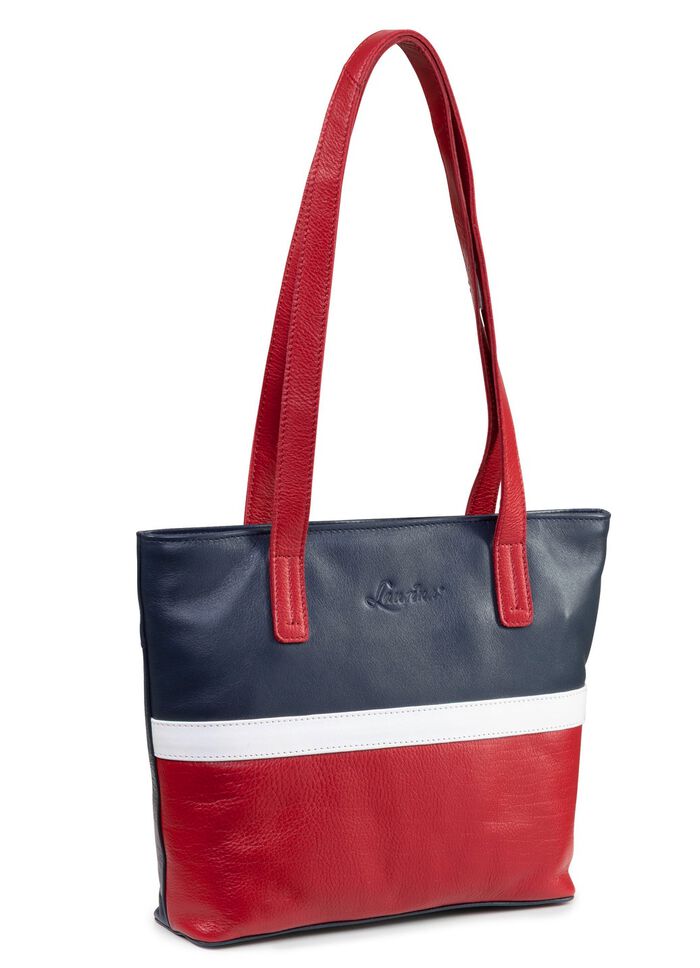 Laurina, Tasche, Damen, aus Leder BLAU-WEISS-ROT