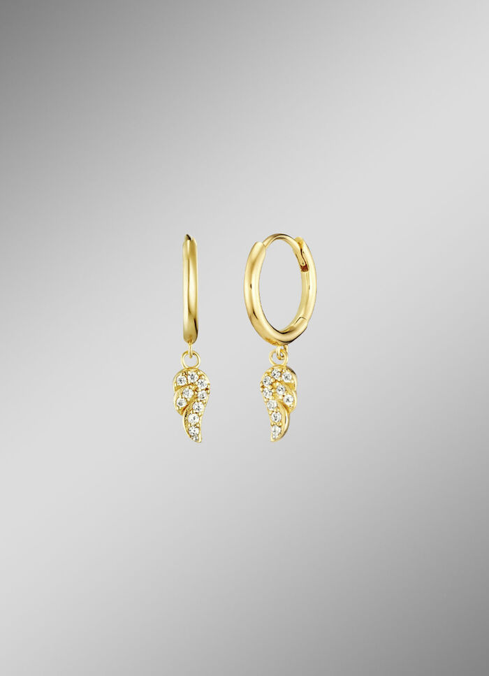 Creolen mit funkelnden Flügelchen