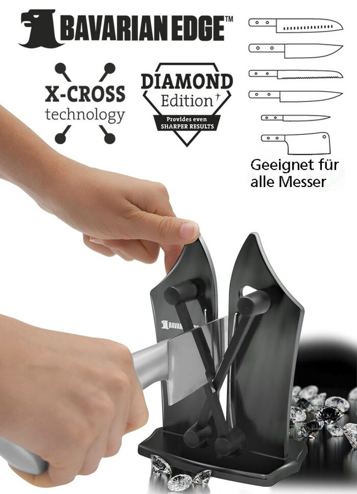 Messersch&auml;rfer mit X-Cross Technologie SCHWARZ