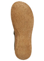 ELENA EDEN Slipper aus Nappaleder mit Knitter-Struktur KHAKI