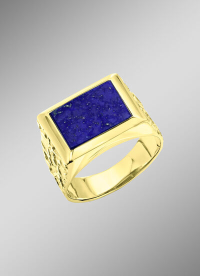 Herrenring aus Gold mit Lapislazuli  Herrenring aus Gold mit Lapislazuli