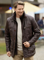 Lederjacke mit angedeutetem Westeneinsatz 