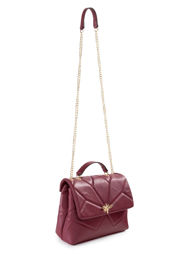 Laurina Tasche mit Kippschloss in extravaganter Libellenform BORDEAUX