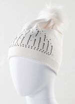 Stilvolle Damen-M&uuml;tze mit Glitzersteinchen 