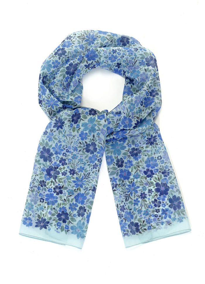 Schal mit Fantasieblüten-Dessin 