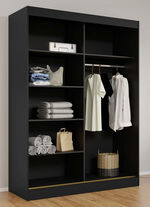 Moderner Schwebetürenschrank SCHWARZ