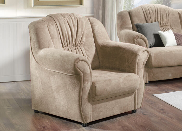 Frei im Raum aufstellbare Polstermöbel mit Federkern BEIGE