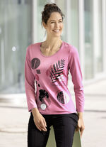 Hübsches Shirt mit Kontrast-Druck ROSA