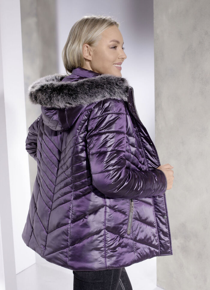 Jacke in 2 Farben AUBERGINE