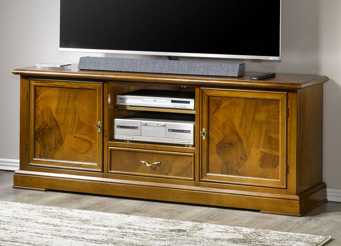 TV-Longboard mit Wurzelholzfurnier 