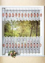 Bezaubernde Kurzgardine mit Stangendurchzug WEISS UNI