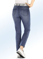 Jeans mit aufwendig gearbeiteten Destroyed-Effekten JEANSBLAU