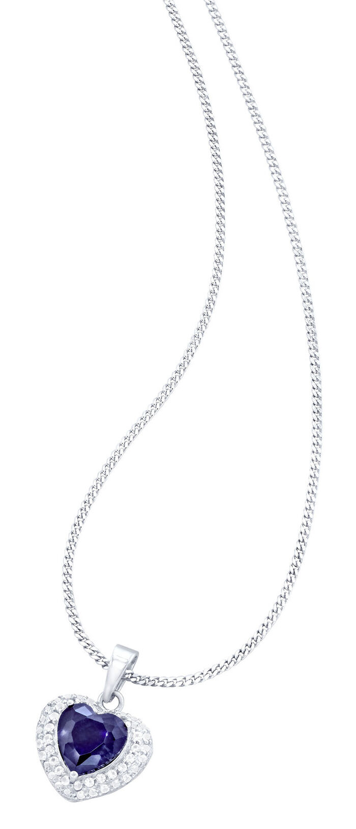 Herz-Anh&auml;nger mit Safir 