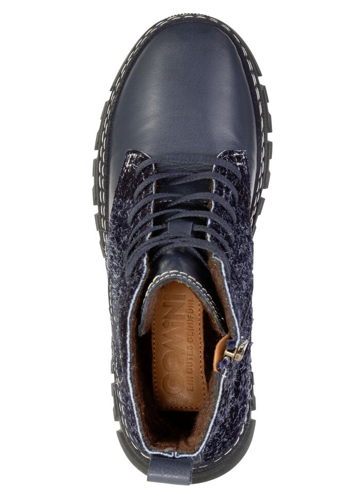 Gemini, modische Damen-Stiefeletten, Winterschuhe, Weite G, mit herausnehmbarem Fußbett MARINE