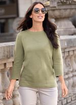 Pullover mit Pl&auml;ttchenzier 