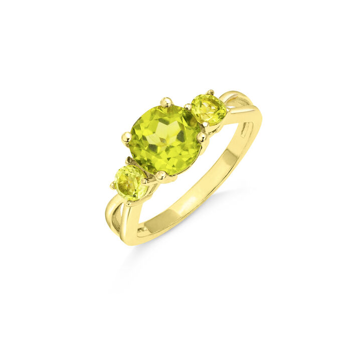 Damenring mit echt Peridot 