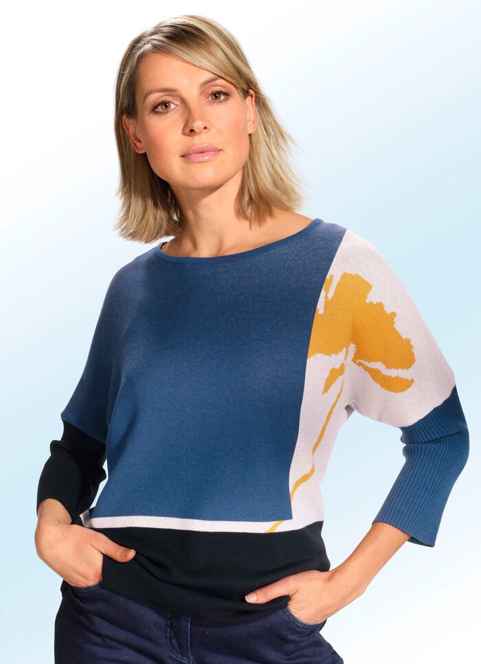 Pullover in Fledermausform und mit Modal 