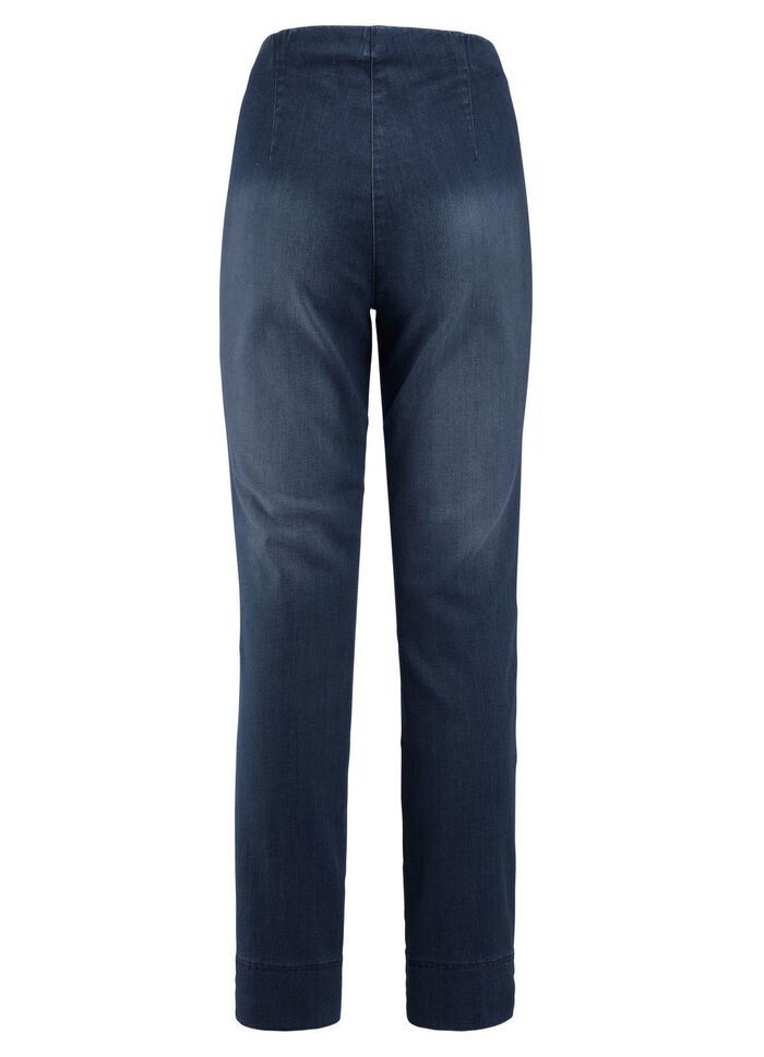 Jeans mit abgesteppten Biesen  