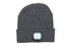 Modische Mütze mit integrierter, herausnehmbarer LED-Lampe GRAU