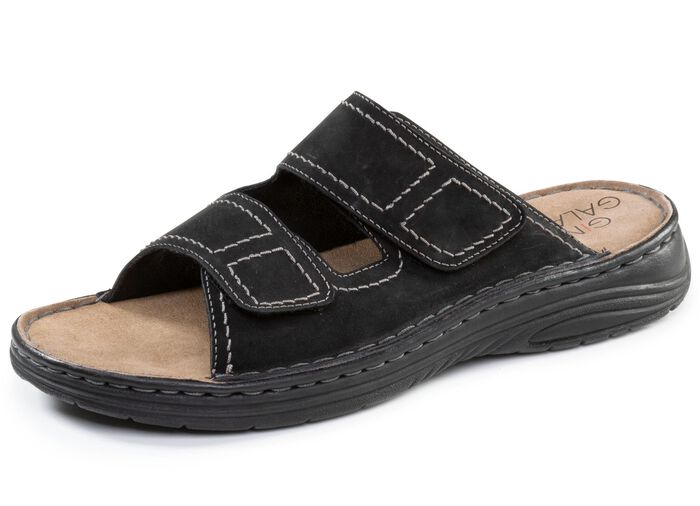 GINO GALANTE, klassische Herren-Pantoletten, mit Klettverschluss 