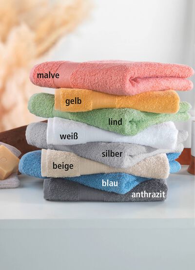 Kuschelige Frottier-Serie mit Bordüre 