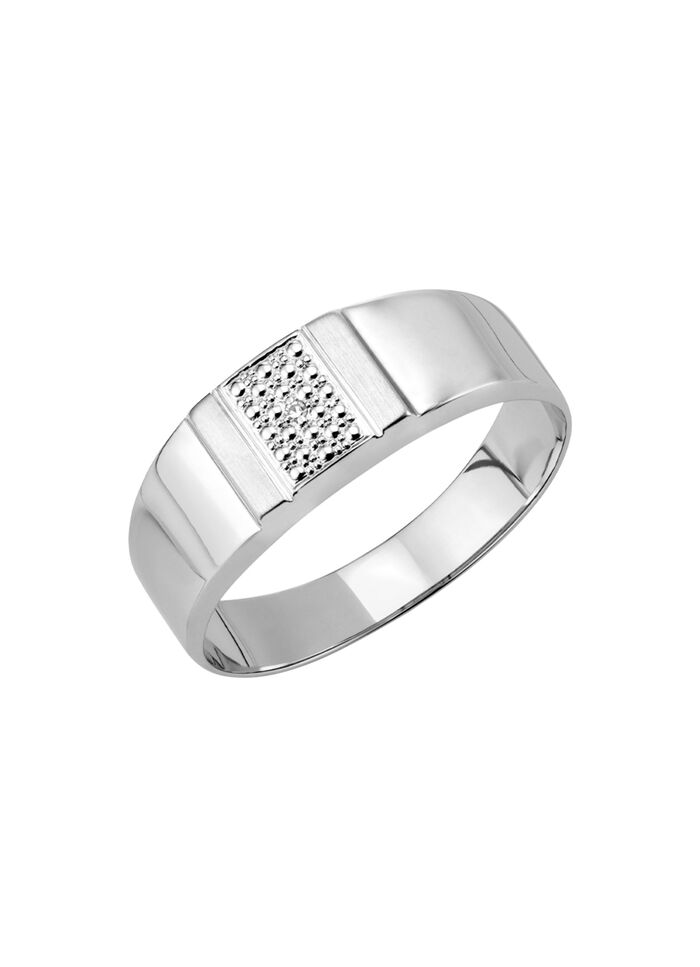 Edler Herrenring mit Diamant