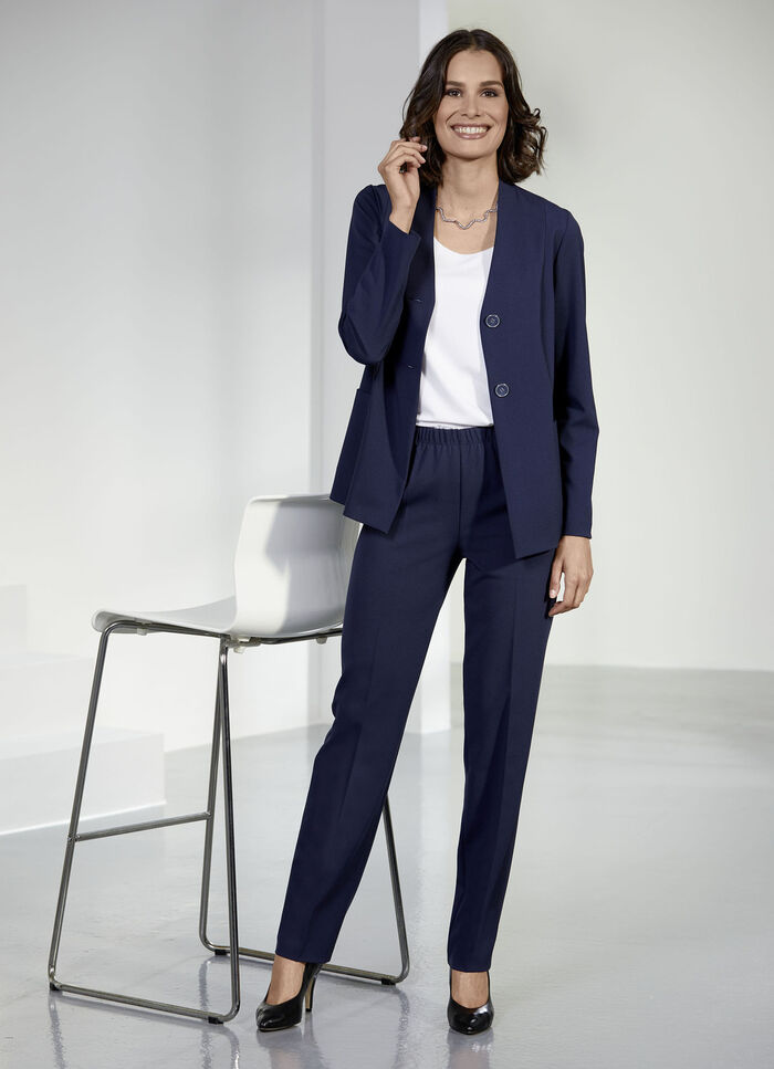 Blusenblazer mit V-Ausschnitt 