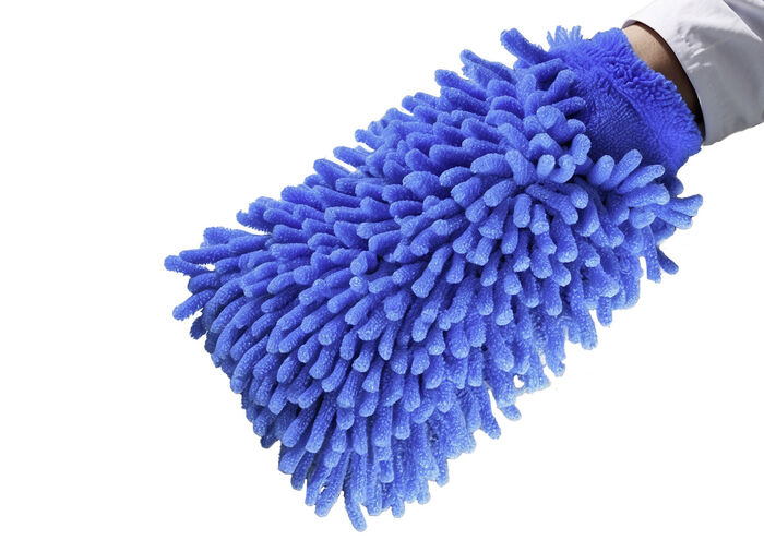 Glanzmeister Dual Color XL Waschhandschuhe, 2er-Set BLAU