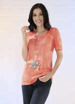 Shirt mit spezieller Färbetechnik  ORANGE