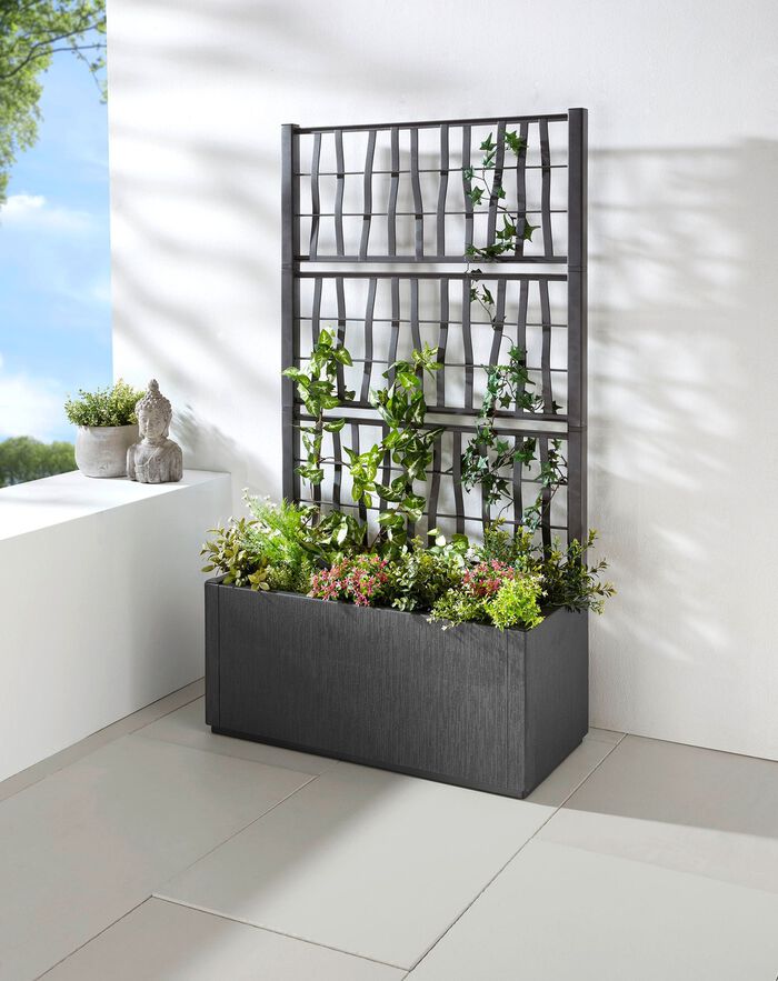 Pflanzkasten aus recyceltem Polypropylen GRAFIT