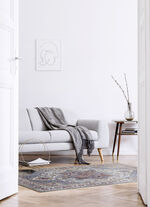 Pflegeleichte, gewebte Br&uuml;cken und Teppiche BLAU