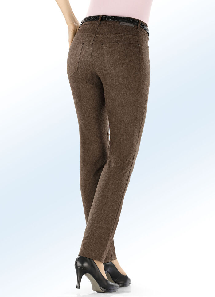 Hose mit angenehm weicher, wärmender Innenseite NUGATBRAUN