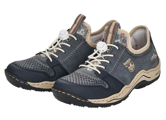 Rieker, sportliche Damen-Sneaker, mit herausnehmbarem Fußbett JEANS-BEIGE